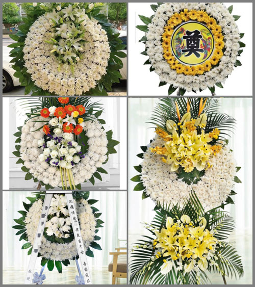 浙江省温州苍南县灵溪镇横浦村花圈速递